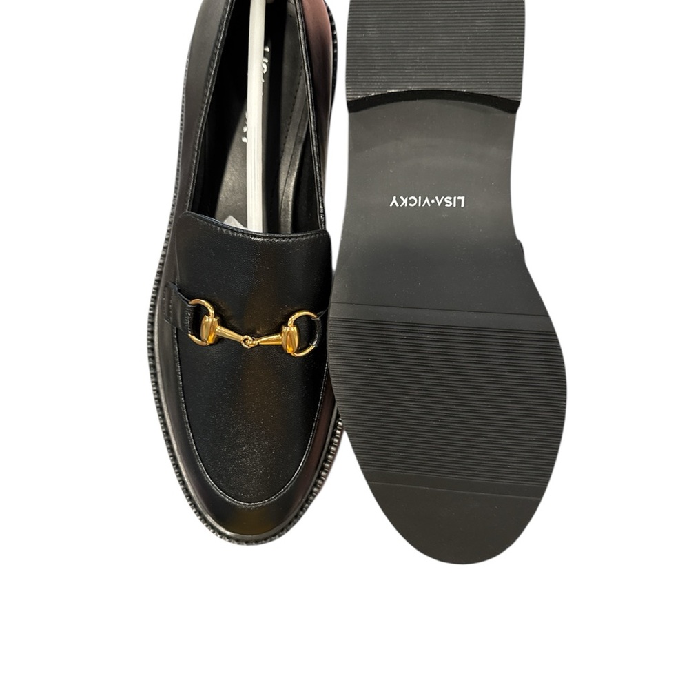 Women’s Zany-V Black Leather Loafers size 7.5M - Picture 3 of 4